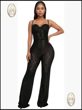 Velvet V-Neck Sleeveless Jumpsuit for Nightlife & Parties
